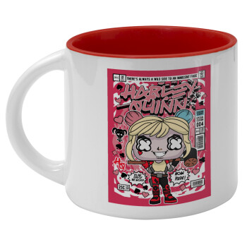 Harley Quinn (Χάρλεϊ Κουίν), Κούπα κεραμική 400ml Λευκή/Κόκκινη