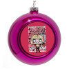 Purple Christmas tree ornament bauble 8cm