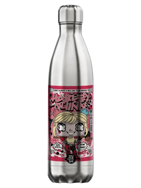 Harley Quinn (Χάρλεϊ Κουίν) — Inox (Stainless steel) hot metal mug, double wall, 750ml