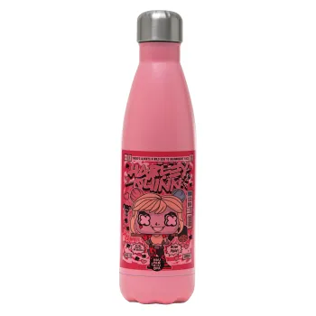 Harley Quinn (Χάρλεϊ Κουίν), Metal mug thermos Pink Mat (Stainless steel), double wall, 500ml