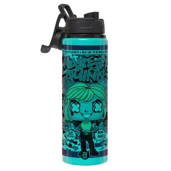 Harley Quinn (Χάρλεϊ Κουίν), Metallic water bottle with safety lid, 850ml aluminum