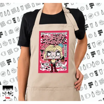 Harley Quinn (Χάρλεϊ Κουίν), Ποδιά μακριά Σεφ ολόσωμη με τσέπες SAND (ΕΝΗΛΙΚΩΝ)