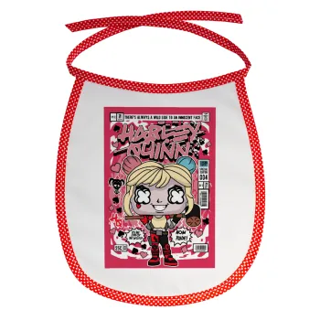 Harley Quinn (Χάρλεϊ Κουίν), Σαλιάρα μωρού αλέκιαστη με κορδόνι Κόκκινη