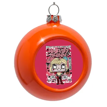 Harley Quinn (Χάρλεϊ Κουίν), Στολίδι Χριστουγεννιάτικη μπάλα δένδρου Πορτοκαλί 8cm