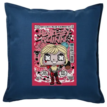Harley Quinn (Χάρλεϊ Κουίν), Sofa cushion Blue 50x50cm includes filling