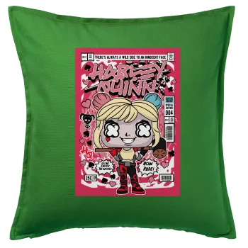 Harley Quinn (Χάρλεϊ Κουίν), Sofa cushion Green 50x50cm includes filling