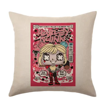 Harley Quinn (Χάρλεϊ Κουίν), Μαξιλάρι καναπέ ΛΙΝΟ 40x40cm περιέχεται το  γέμισμα