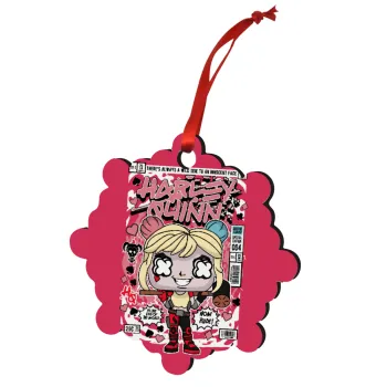 Harley Quinn (Χάρλεϊ Κουίν), Christmas ornament snowflake wooden 7.5cm