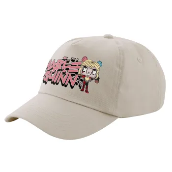 Harley Quinn (Χάρλεϊ Κουίν), Μπεζ (SAND) Πεντάφυλλο Καπέλο Ενηλίκων Βαμβακερό (UNISEX, ONE SIZE)