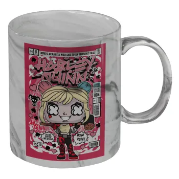 Harley Quinn (Χάρλεϊ Κουίν), Mug ceramic marble style, 330ml