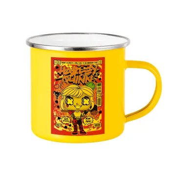 Harley Quinn (Χάρλεϊ Κουίν), Yellow Enamel Metallic Cup 360ml