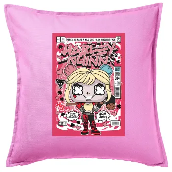 Harley Quinn (Χάρλεϊ Κουίν), Sofa cushion Pink 50x50cm includes filling