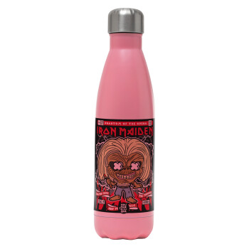Iron maiden (eddie), Μεταλλικό παγούρι θερμός Ροζ Ματ (Stainless steel), διπλού τοιχώματος, 500ml