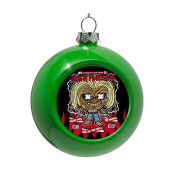 Iron maiden (eddie), Green Christmas tree ornament bauble 8cm