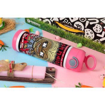 Iron maiden (eddie), Πασχαλινή Λαμπάδα με Παιδικό παγούρι θερμό, ανοξείδωτο, με καλαμάκι ασφαλείας, ΡΟΖ (500ml)