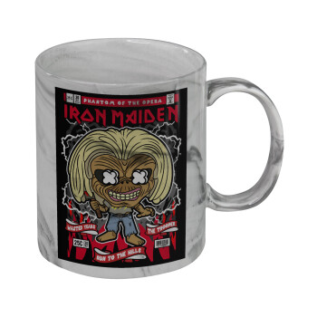 Iron maiden (eddie), Κούπα κεραμική, marble style (μάρμαρο), 330ml
