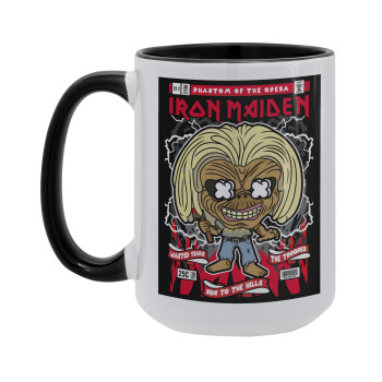 Iron maiden (eddie), Κούπα Mega 15oz, κεραμική Μαύρη, 450ml
