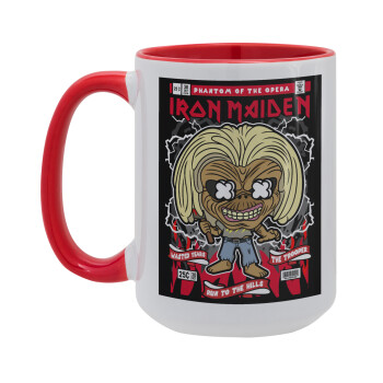 Iron maiden (eddie), Κούπα Mega 15oz, κεραμική Κόκκινη, 450ml