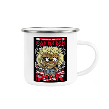 Iron maiden (eddie), Metallic enamel cup white 360ml