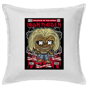 Iron maiden (eddie), Sofa cushion White 50x50cm includes filling