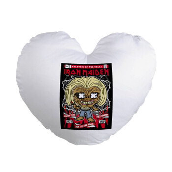 Iron maiden (eddie), Μαξιλάρι καναπέ καρδιά 40x40cm περιέχεται το  γέμισμα