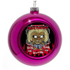 Purple Christmas tree ornament bauble 8cm