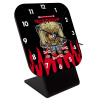 Quartz Wooden table clock with hands (10cm)