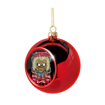 Iron maiden (eddie), Christmas tree ball Red 8cm