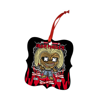 Iron maiden (eddie), Christmas ornament polygon wooden 7.5cm
