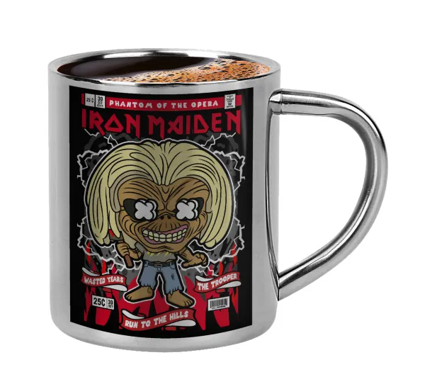 Iron maiden (eddie) — Κουπάκι μεταλλικό διπλού τοιχώματος για espresso (220ml)