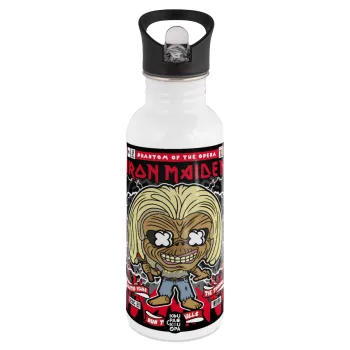 Iron maiden (eddie), Παγούρι νερού Λευκό με καλαμάκι, ανοξείδωτο ατσάλι 600ml