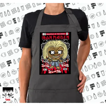 Iron maiden (eddie), Ποδιά μακριά Σεφ ολόσωμη με τσέπες GREY (ΕΝΗΛΙΚΩΝ)