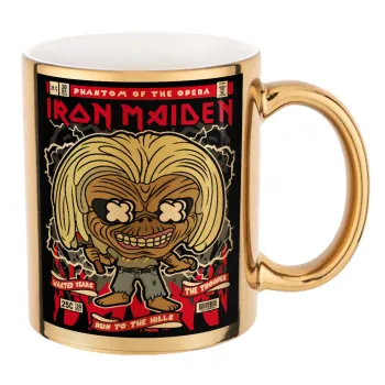 Iron maiden (eddie), Κούπα κεραμική, χρυσή καθρέπτης, 330ml