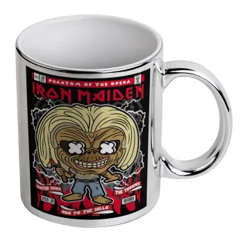 Iron maiden (eddie), Κούπα κεραμική, ασημένια καθρέπτης, 330ml