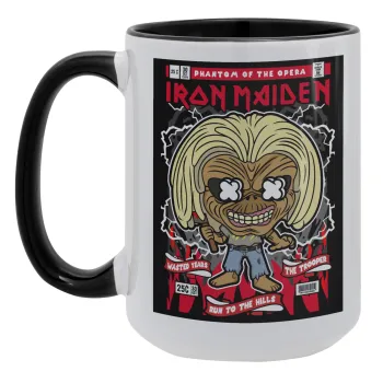 Iron maiden (eddie), Κούπα Mega 15oz, κεραμική Μαύρη, 450ml
