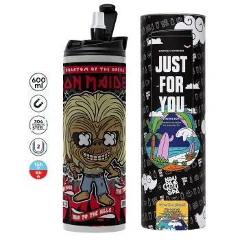 Iron maiden (eddie), Tumbler stainless steel GREY 600ml