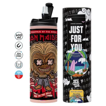 Iron maiden (eddie), Tumbler stainless steel PINK 600ml