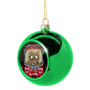 Iron maiden (eddie), Green Christmas tree ornament ball 8cm