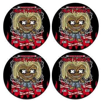 Iron maiden (eddie), ΣΕΤ 4 Σουβέρ ξύλινα στρογγυλά (9cm)