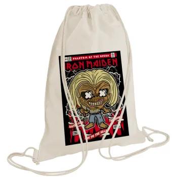 Iron maiden (eddie), Τσάντα πλάτης πουγκί GYMBAG natural (28x40cm)