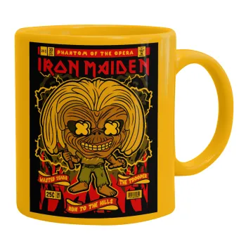 Iron maiden (eddie), Κούπα, κεραμική κίτρινη, 330ml