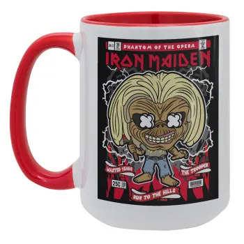 Iron maiden (eddie), Κούπα Mega 15oz, κεραμική Κόκκινη, 450ml