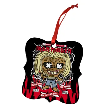 Iron maiden (eddie), Christmas ornament polygon wooden 7.5cm