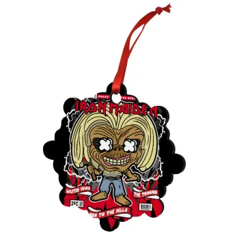 Iron maiden (eddie), Στολίδι Χριστουγεννιάτικο στολίδι snowflake ξύλινο 7.5cm