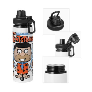 The flintstones, Metal water bottle with safety cap, aluminum 850ml