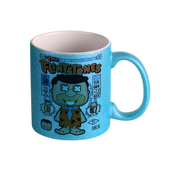 The flintstones, Κούπα Σιέλ Glitter που γυαλίζει, κεραμική, 330ml