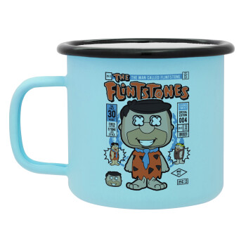 The flintstones, Κούπα Μεταλλική εμαγιέ ΜΑΤ σιέλ 360ml