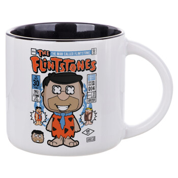 The flintstones, Κούπα κεραμική 400ml Λευκή/Μαύρη