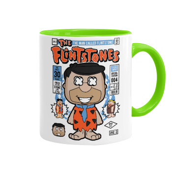 The flintstones, Κούπα χρωματιστή βεραμάν, κεραμική, 330ml