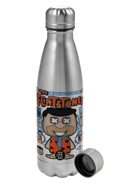 The flintstones — Metallic water bottle, stainless steel, 750ml